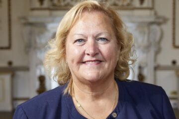 Dame Julie Kenny DBE DL, pictured in the Camellia House at Wentworth Woodhouse