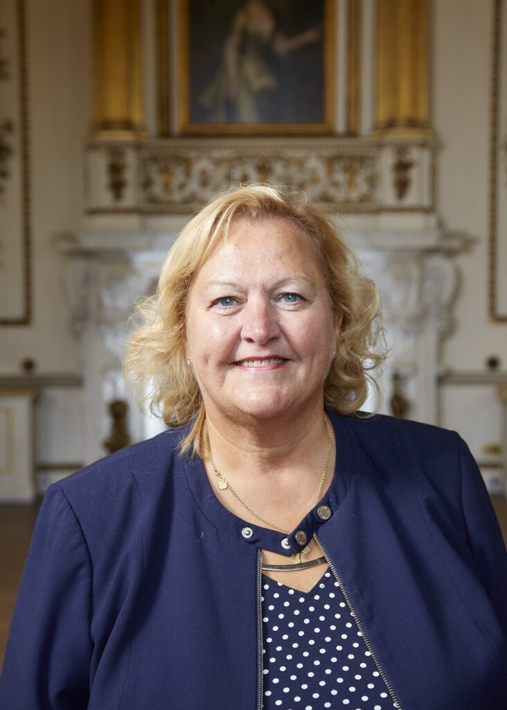 Dame Julie Kenny DBE DL, pictured in the Camellia House at Wentworth Woodhouse